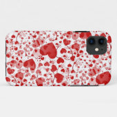 HEART-patroon - rood en wit Case-Mate iPhone Case (Achterkant (horizontaal))
