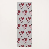 Heart Patroon Schilderd Helderrood met monogram Yogamat (Achterkant)