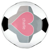 Heart Pattern aangepast monogram voetbal (Gedraaid)