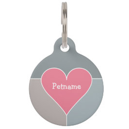 Heart Pattern aangepaste labels voor huisdieren Huisdierpenning