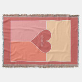 Heart Pattern aangepaste monogram goot deken (Voorkant)