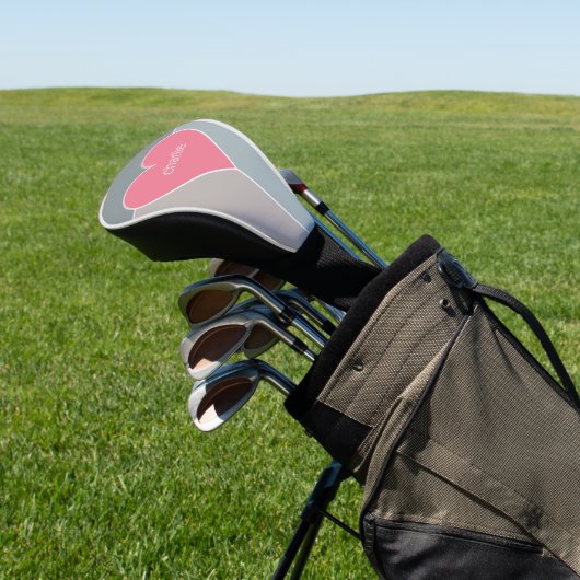 Heart Pattern aangepaste monogram putter cover (Insitu)