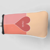 Heart Pattern aangepaste monogram putter cover (Voorkant)