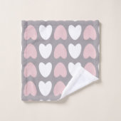 Heart Pattern Bad Handdoek (Wasdoekje)