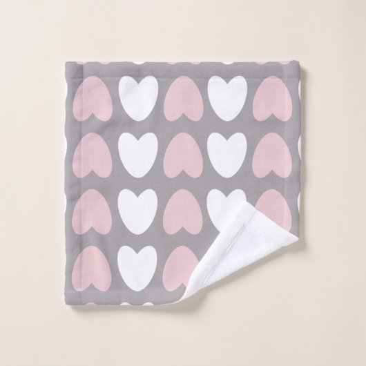 Heart Pattern Bad Handdoek (Wasdoekje)