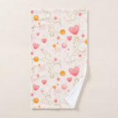 Heart Pattern Bath Bad Handdoek (Handdoek)