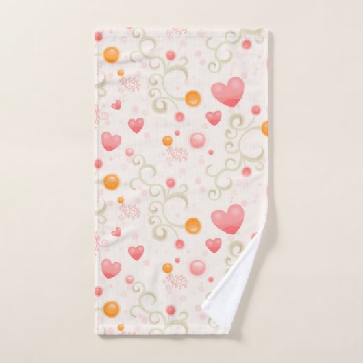Heart Pattern Bath Bad Handdoek (Handdoek)