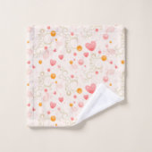 Heart Pattern Bath Bad Handdoek (Wasdoekje)