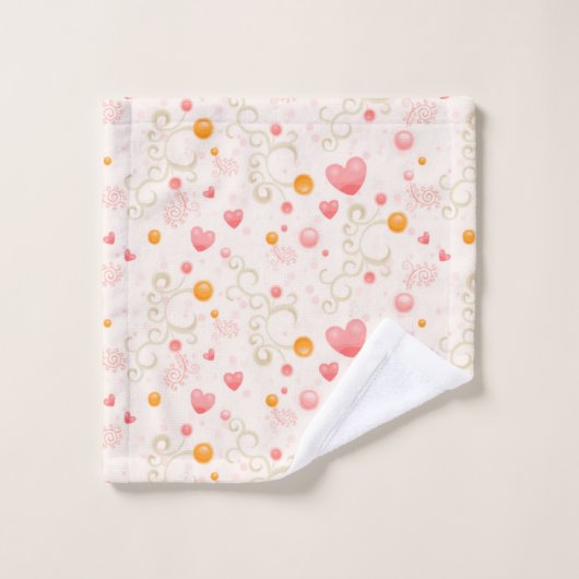 Heart Pattern Bath Bad Handdoek (Wasdoekje)