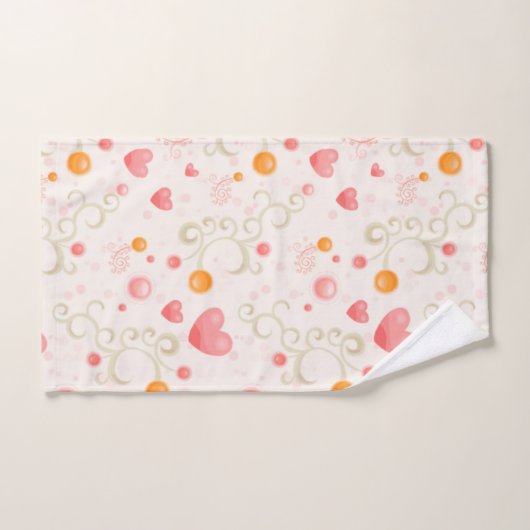 Heart Pattern Bath Bad Handdoek (Handdoek)