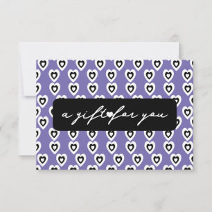Heart Pattern Beauty Paars Gift Certificate Kaart