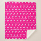 Heart Pattern Blanket for Girls – Personalized Sherpa Deken (Voorkant)