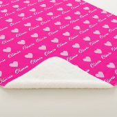 Heart Pattern Blanket for Girls – Personalized Sherpa Deken (3/4)