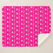 Heart Pattern Blanket for Girls – Personalized Sherpa Deken (Voorkant (horizontaal))