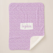Heart Pattern Blanket - Kies uw kleur! Sherpa Deken (Voorkant)