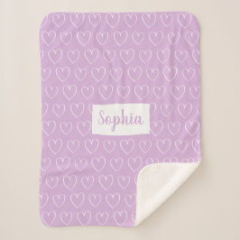 Heart Pattern Blanket - Kies uw kleur! Sherpa Deken
