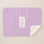 Heart Pattern Blanket - Kies uw kleur! Sherpa Deken (Voorkant (horizontaal))