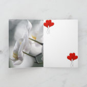 Heart Pattern Blossom Flower Orchid Love Destiny Bedankkaart (Binnen)