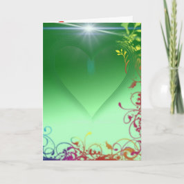 Heart Pattern Blossom Flower Orchid Love Destiny Bedankkaart