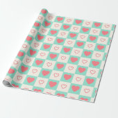 Heart Pattern Cadeaupapier (Uitgerold)