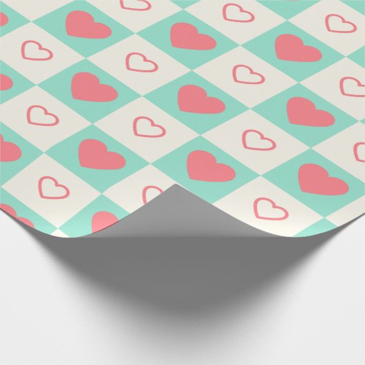 Heart Pattern Cadeaupapier (Hoek)