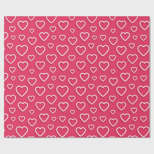 Heart Pattern Cadeaupapier (Vlak)