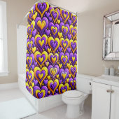 Heart Pattern Douchegordijn (In situ)