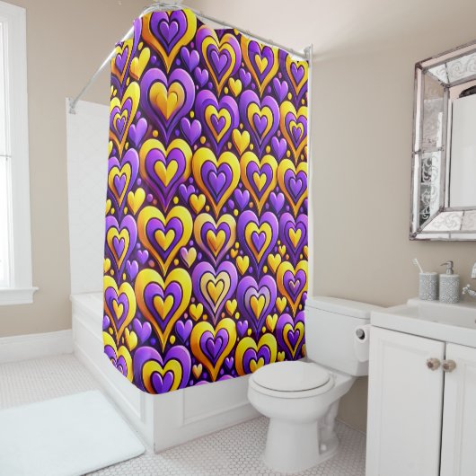 Heart Pattern Douchegordijn (In situ)