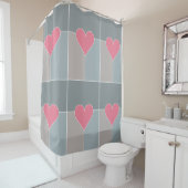 Heart Pattern douchergordijn Douchegordijn (In situ)