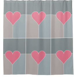 Heart Pattern douchergordijn Douchegordijn