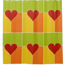 Heart Pattern douchergordijn Douchegordijn