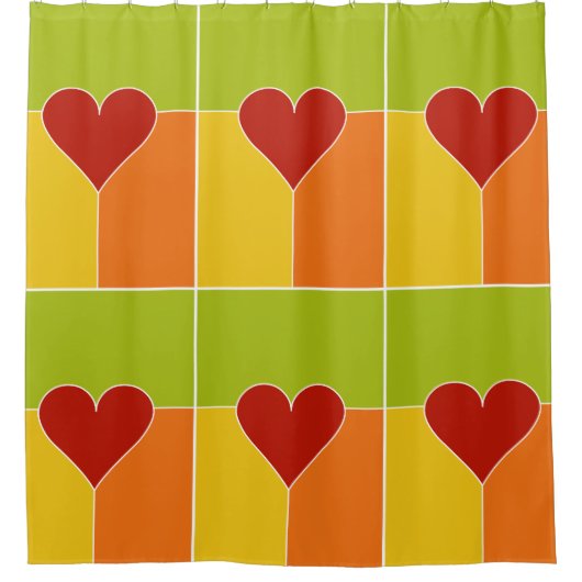 Heart Pattern douchergordijn Douchegordijn (Voorkant)