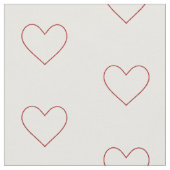 Heart Pattern Fabric Stof (Close Up)
