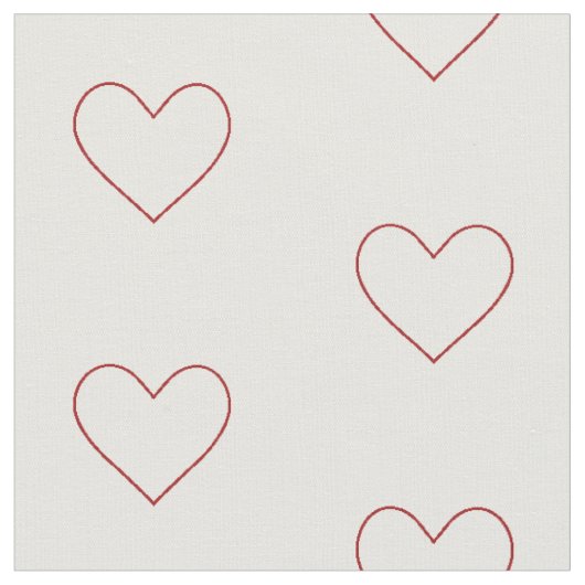 Heart Pattern Fabric Stof (Close Up)