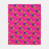 Heart Pattern Fleece Deken (Voorkant)