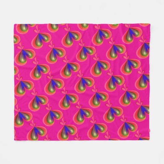 Heart Pattern Fleece Deken (Voorkant (Horizontaal))