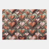Heart Pattern Gift Wrap Inpakpapier Vel (Voorkant)