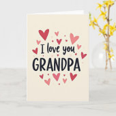 Heart Pattern Grandpa Card Kaart (Gele Bloem)