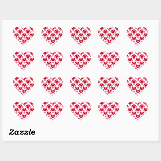 Heart Pattern Hart Sticker (Vel)