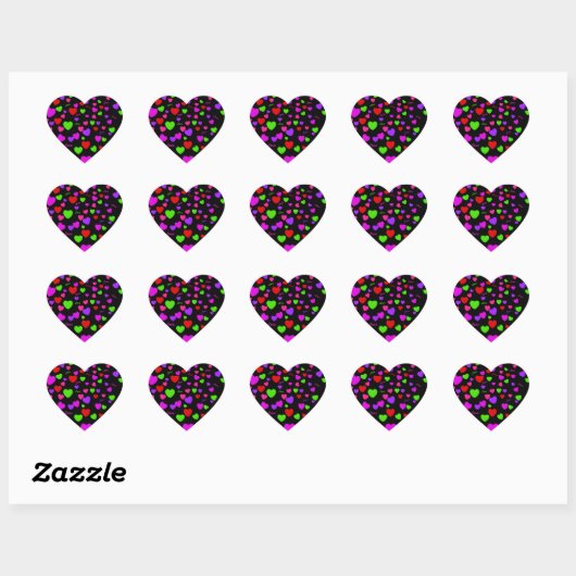 Heart Pattern Hart Sticker (Vel)