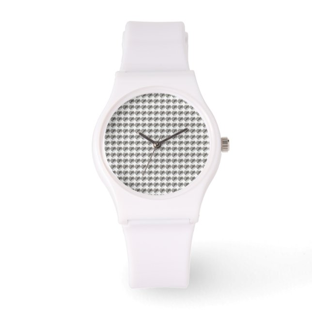 Heart Pattern Horloge (Voorkant)