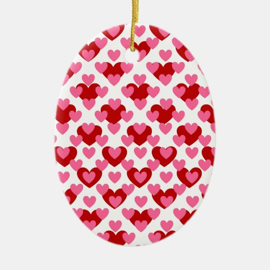 Heart Pattern Keramisch Ornament (Voorkant)