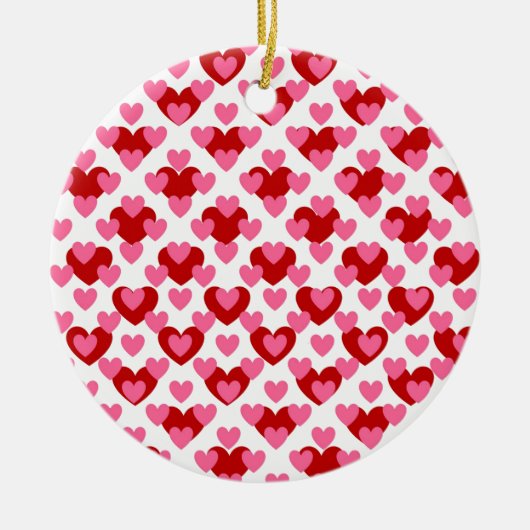 Heart Pattern Keramisch Ornament (Voorkant)