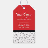 Heart Pattern Love Doodles Wedding for Gift Label Cadeaulabel (Voorkant)