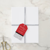 Heart Pattern Love Doodles Wedding for Gift Label Cadeaulabel (Met Touw)