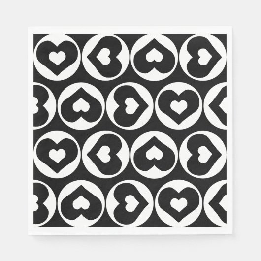 Heart Pattern Love Graphic Bold Servet (Voorkant)