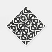 Heart Pattern Love Graphic Bold Servet (Hoek)