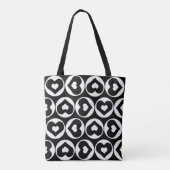 Heart Pattern Love Graphic Bold Tote Bag (Achterkant)