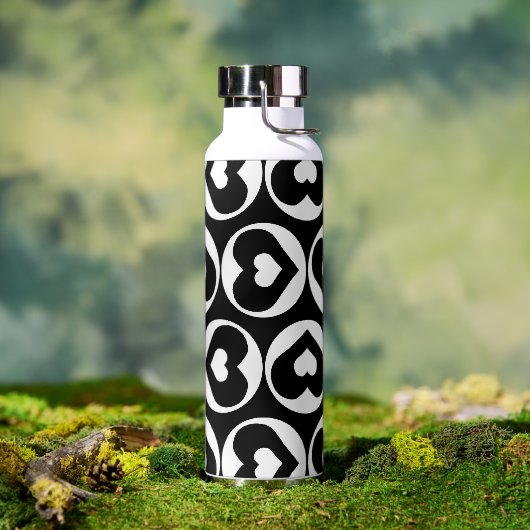 Heart Pattern Love Graphic Bold Waterfles (Buiten)