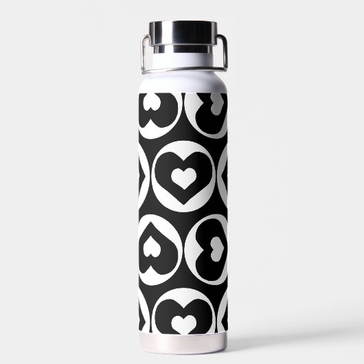 Heart Pattern Love Graphic Bold Waterfles (Achterkant)